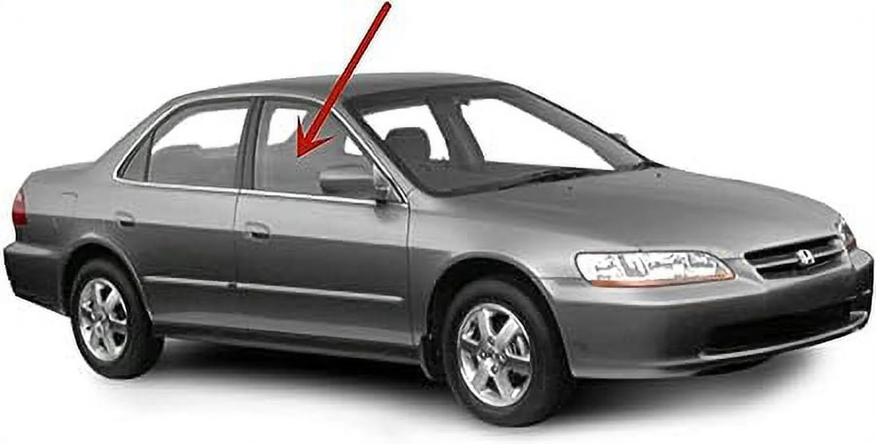 Passenger Right Side Front Door Window Glass for Honda Accord 4 Door Sedan 1998-2002 B7654