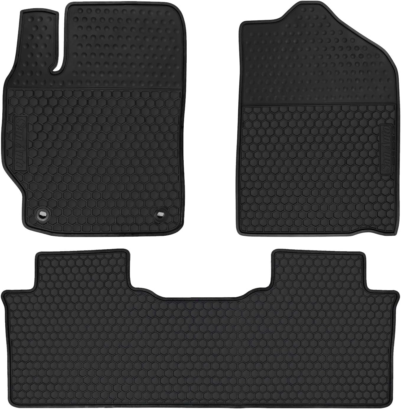 Car Rubber Floor Mat Set Black A8643