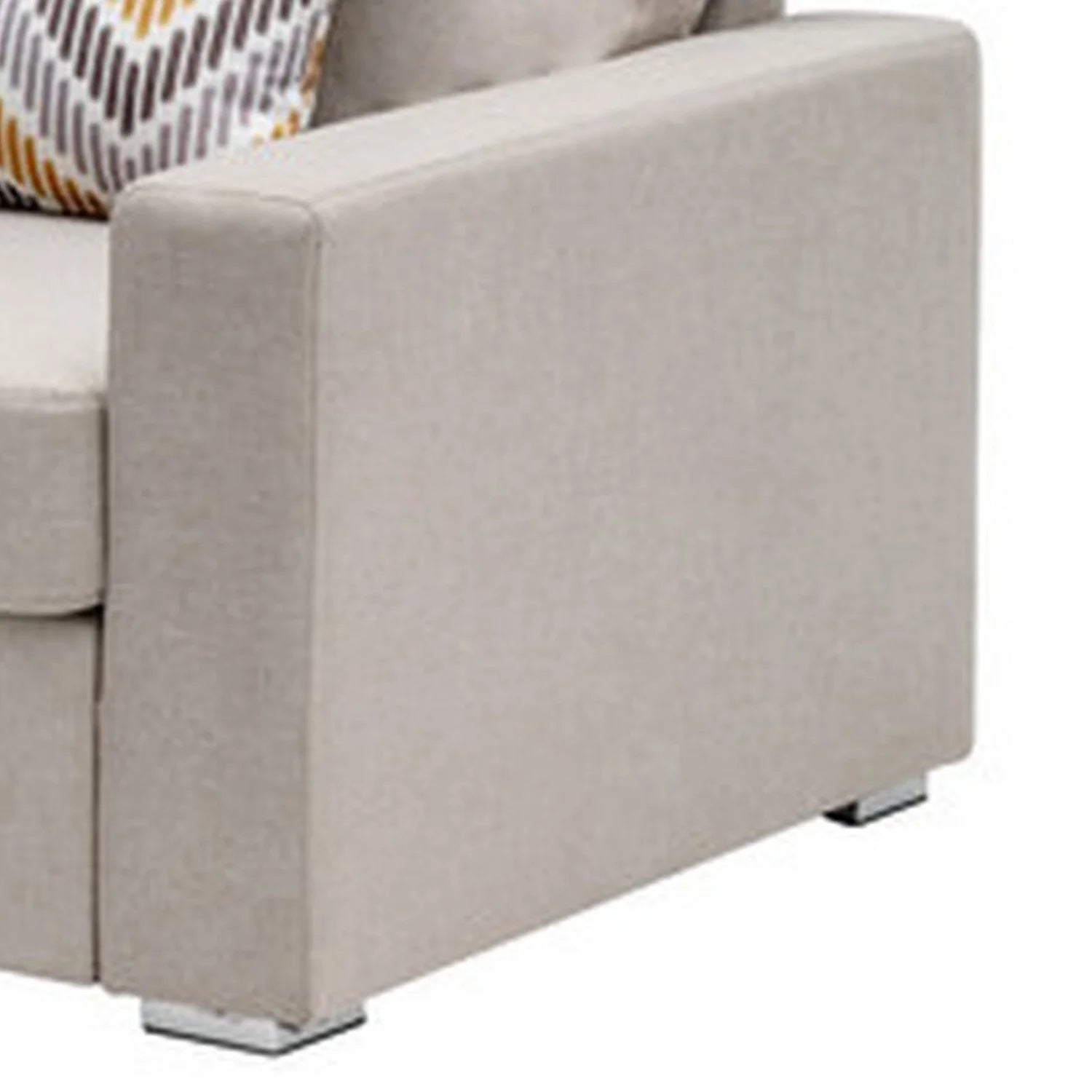 Beige Linen Reversible Sectional Loveseat - 2 Piece A940248