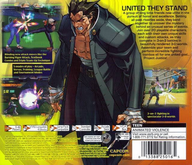 Project Justice Dreamcast Game A34100