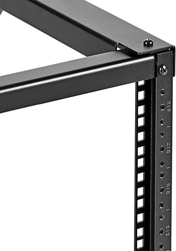 12U Wall-Mount Open Frame Network Equipment Rack, 24.81 Inch Depth, Steel, Black R9689