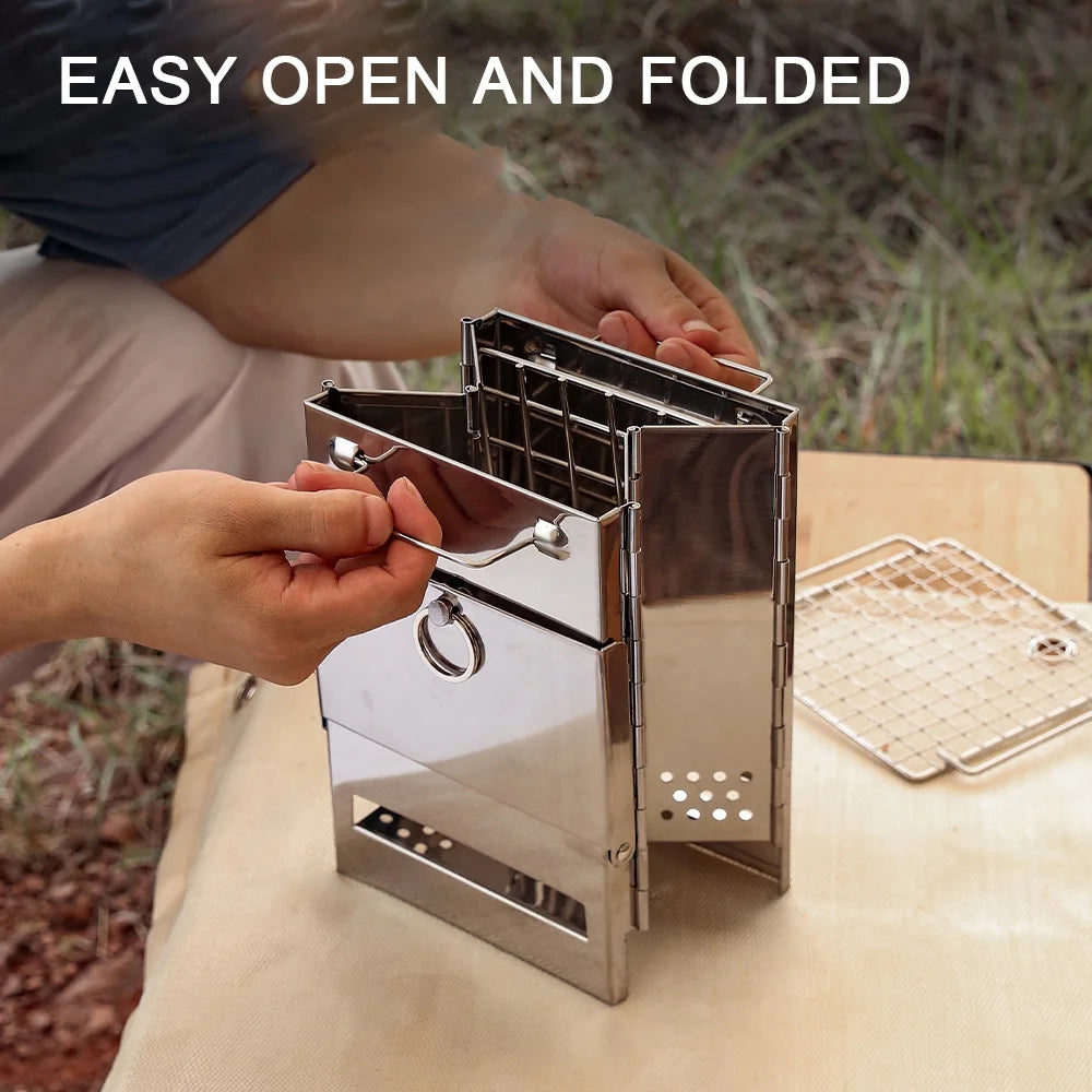 Folding Wood Burning Blowpipe Kit with Carry Bag R301052