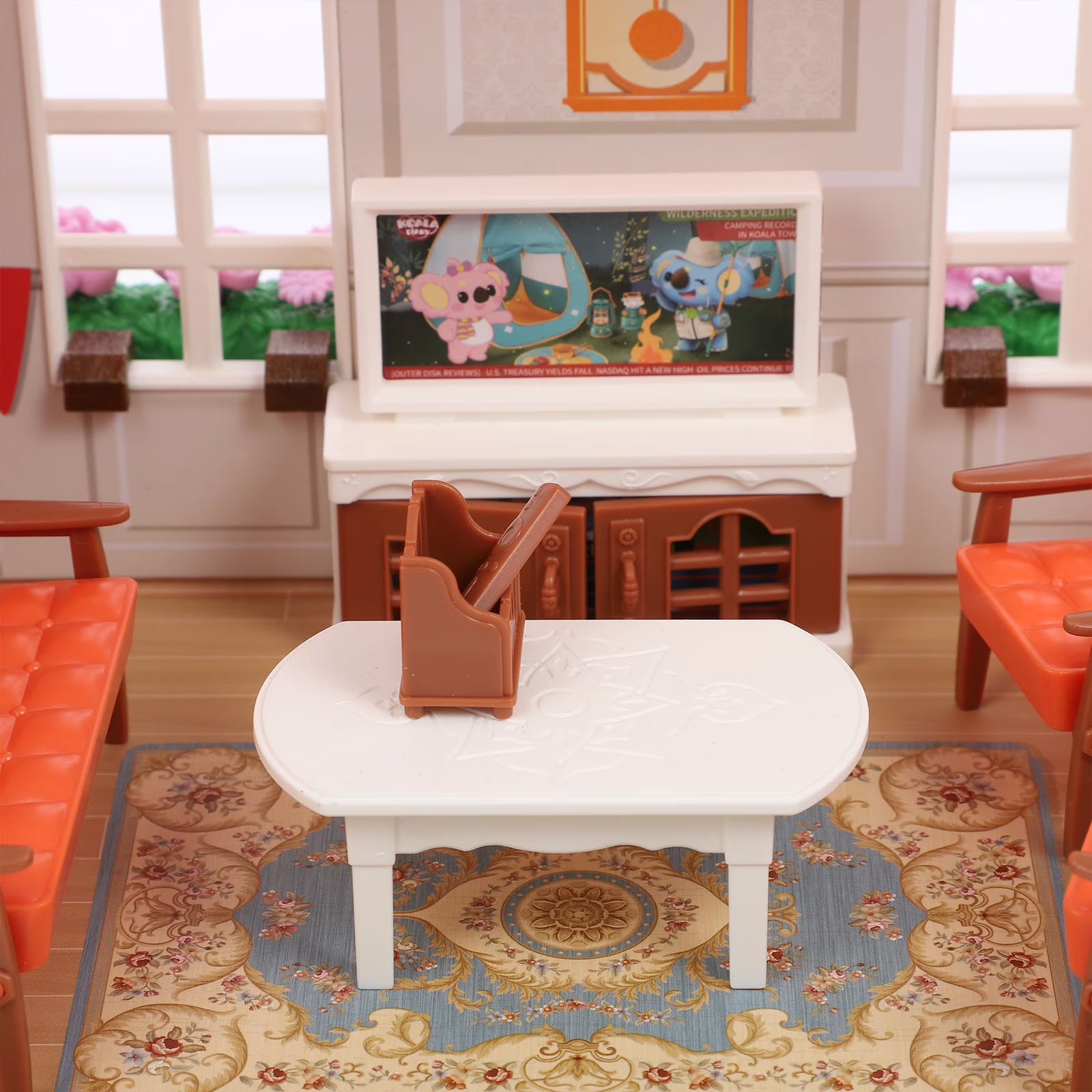 Mini Living Room Scene Toy with Furniture W410008
