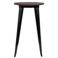 Black Metal Bar Height Table with Wood Top H52944
