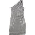 Metallic One Shoulder Dress Y6683