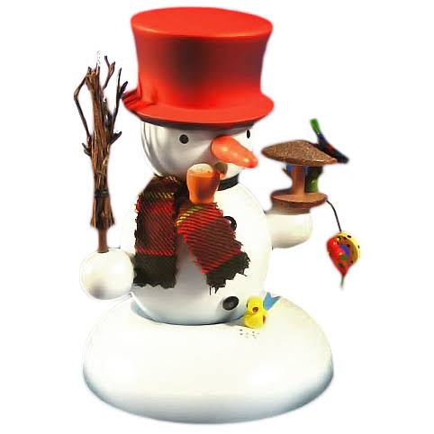 Snowman Bird Feeder German Smoker B401195
