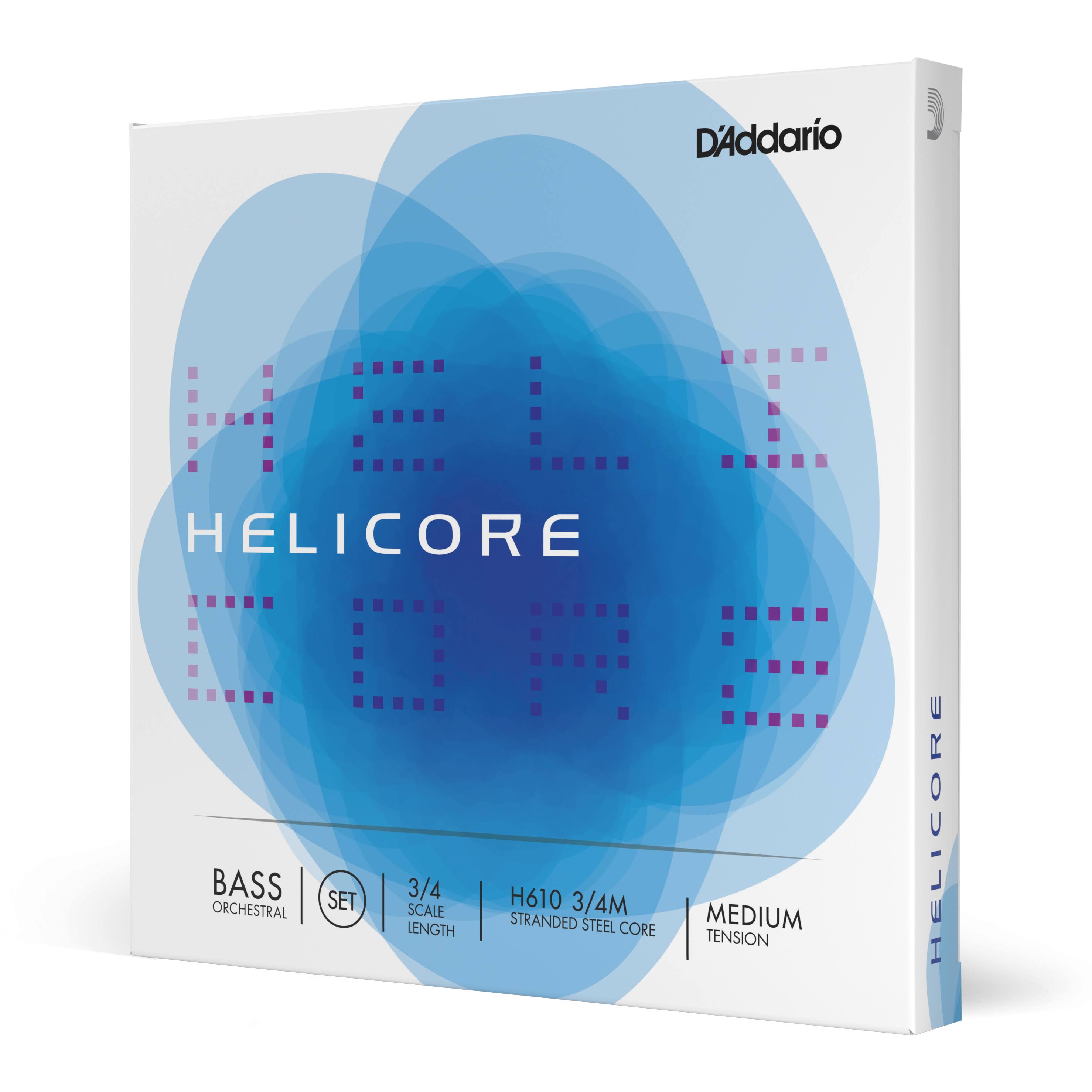 Helicore Double Bass String Set, 3/4 Scale, Medium T794