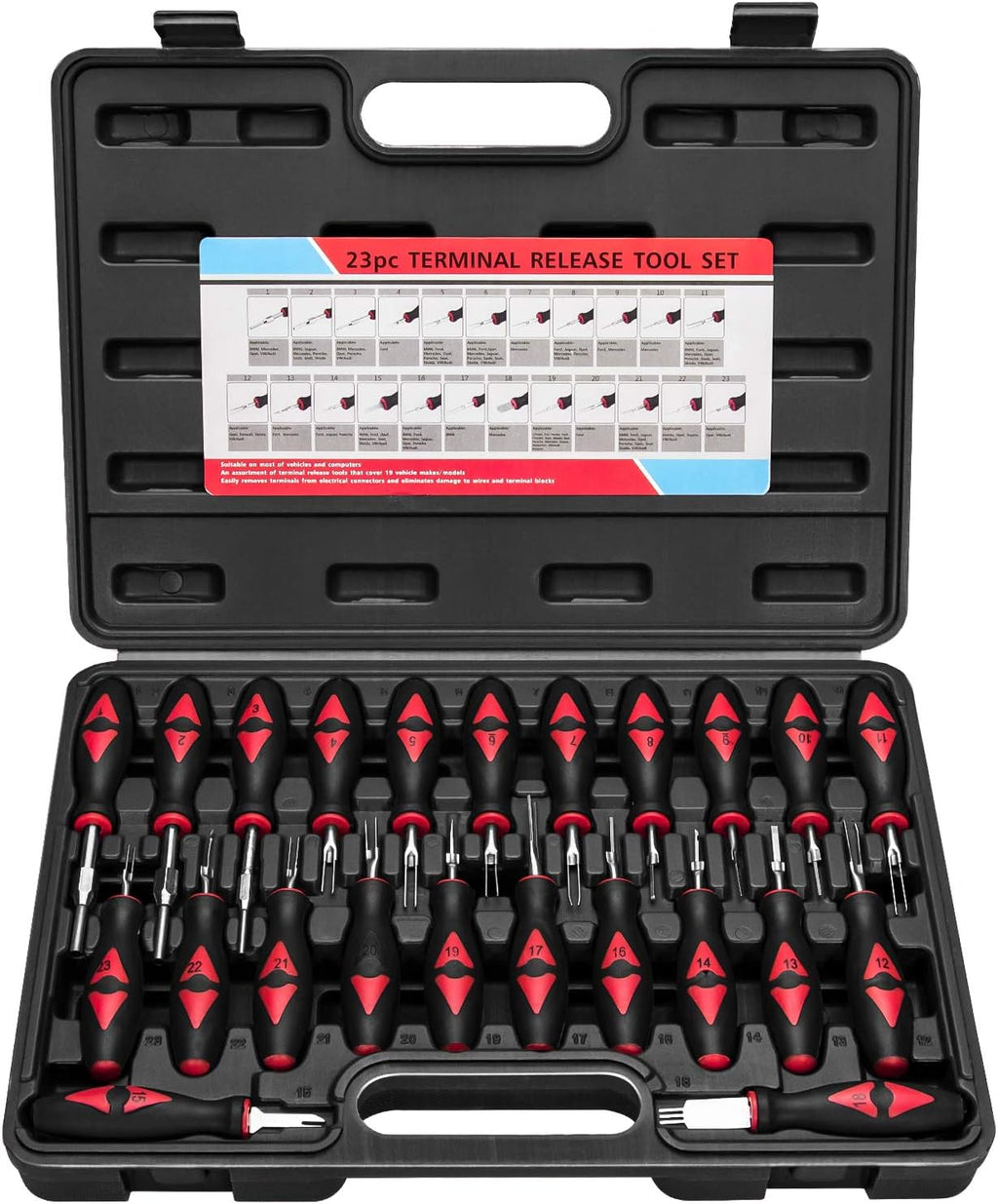 23-Piece Terminal Release Tools Set Electrical Connector Removal Kit N124