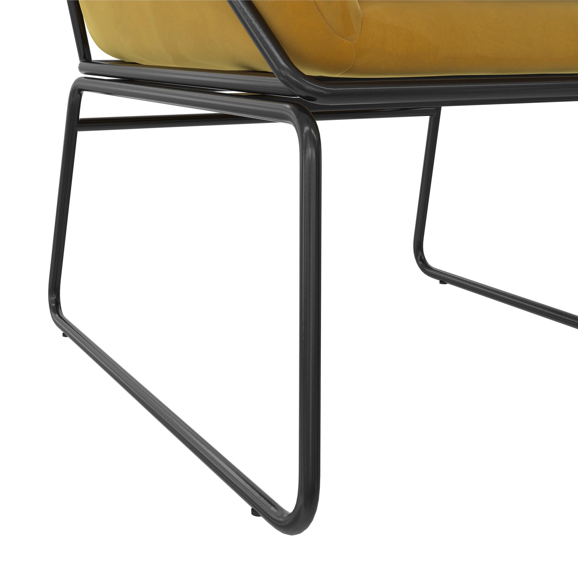 Mustard Yellow Velvet Accent Chair O266070