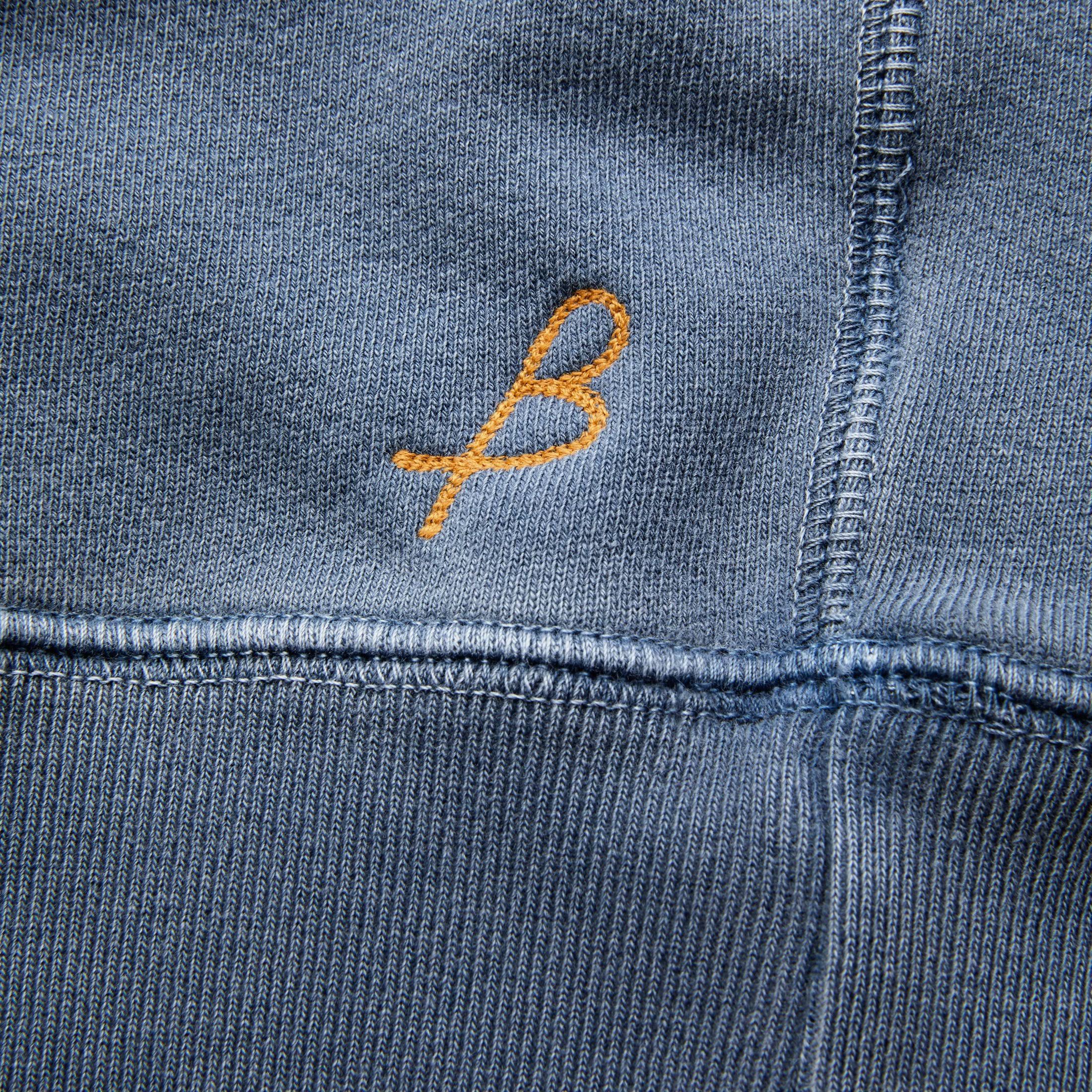 Indigo Garment Dyed Raglan Crew O141278