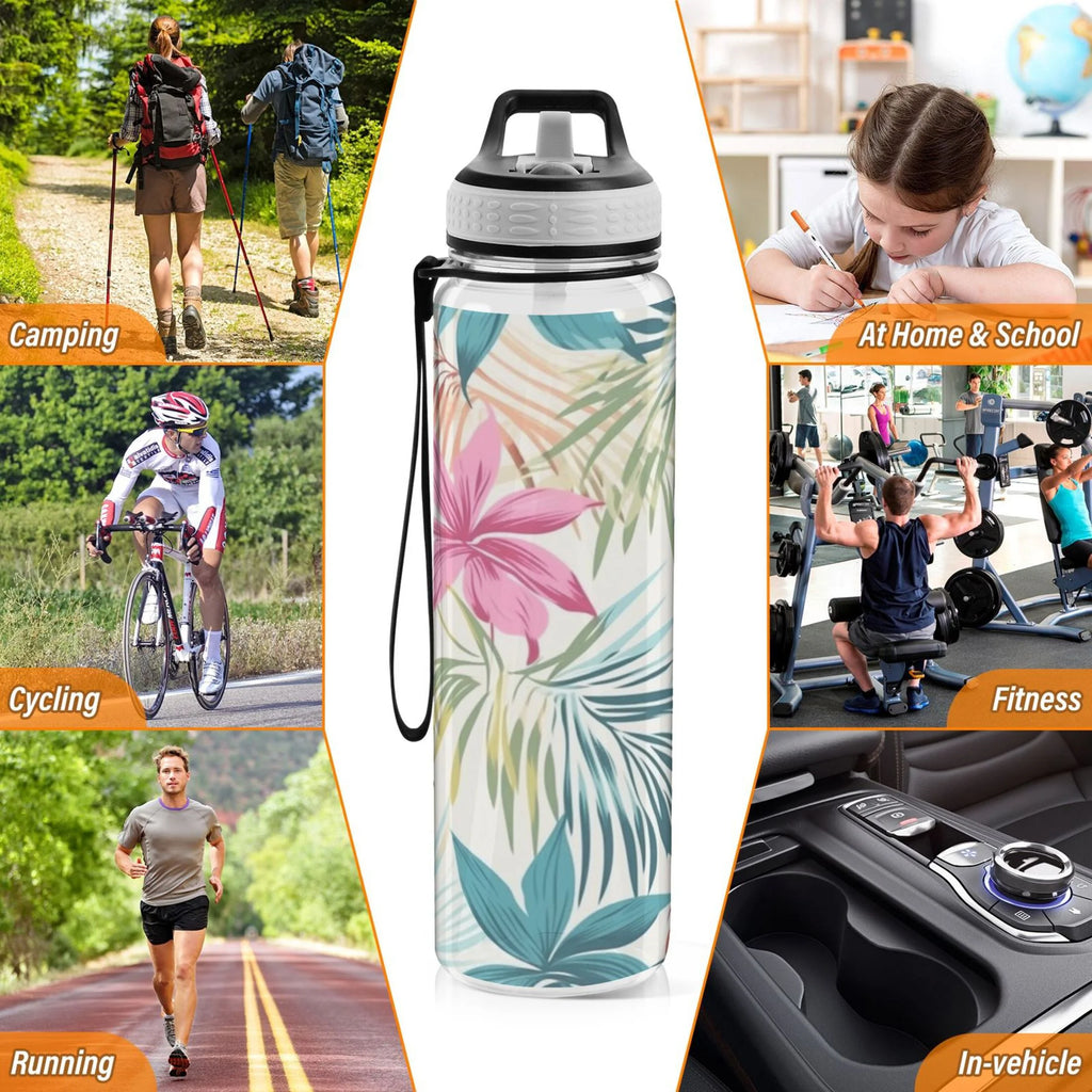32oz Tritan Leakproof Clear Water Bottle with Straw R5115