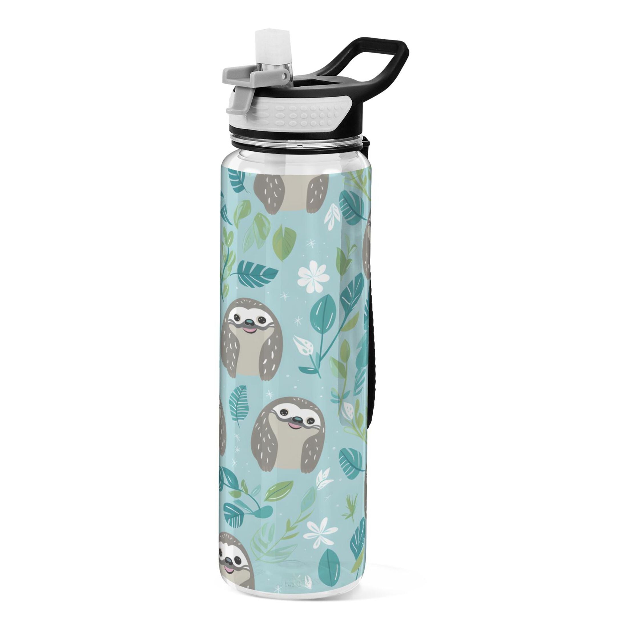 32oz Tritan Leakproof Clear Sports Water Bottle with Straw I4451