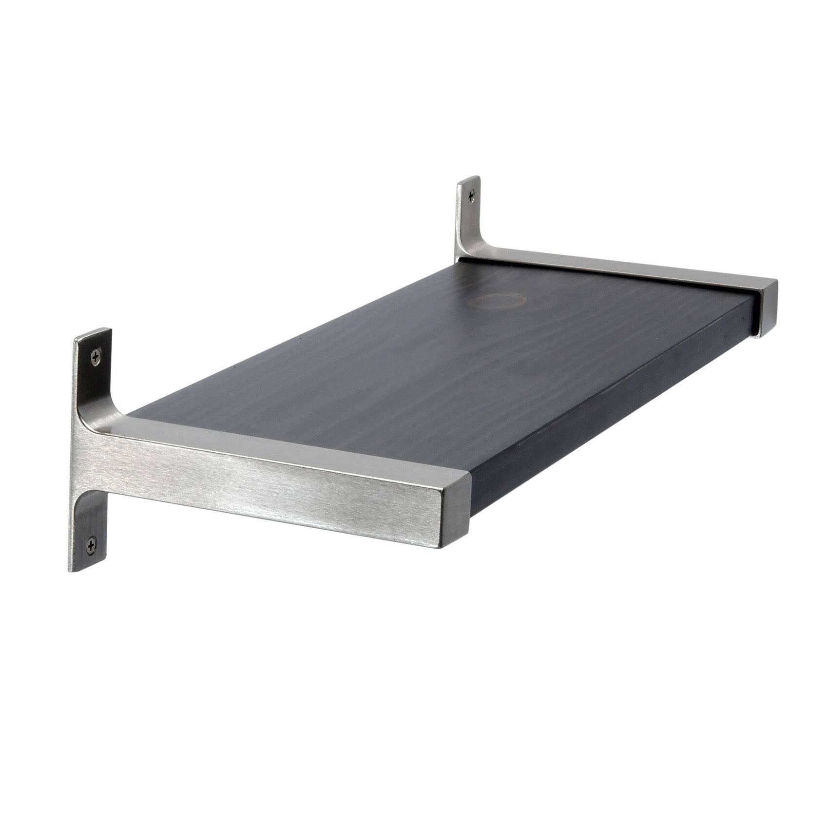 3-Piece Wood Wall Shelf Set Weathered Gray S29835