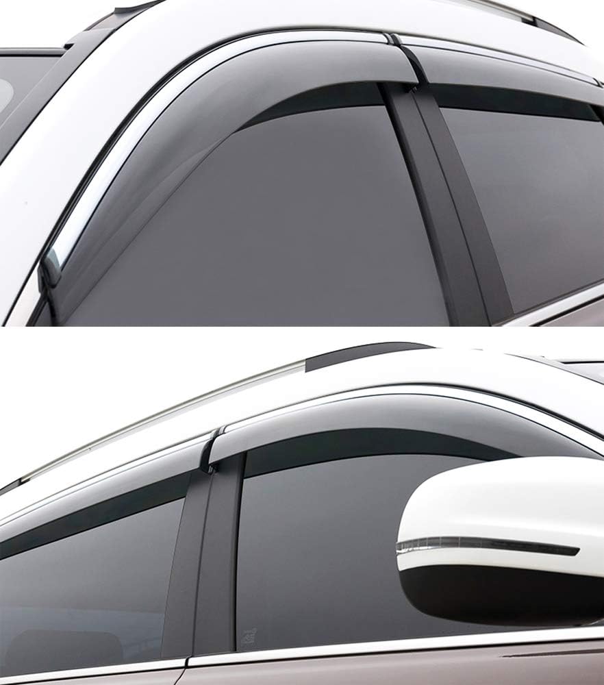 Car Window Visor Vent Shade Deflector Sun/Rain/Fog Guards V840589