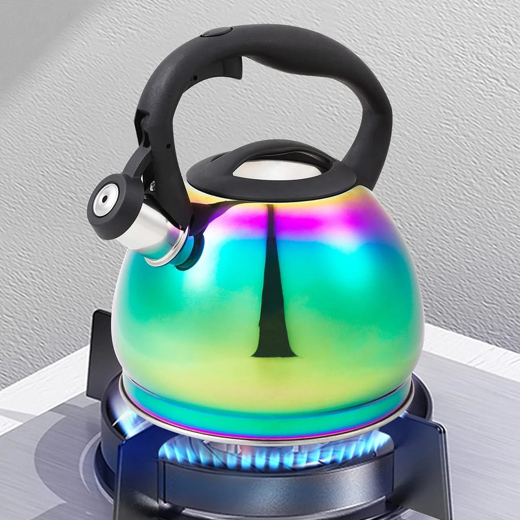 Rainbow Whistling Tea Kettle Stainless Steel 3.2 Quart O1543