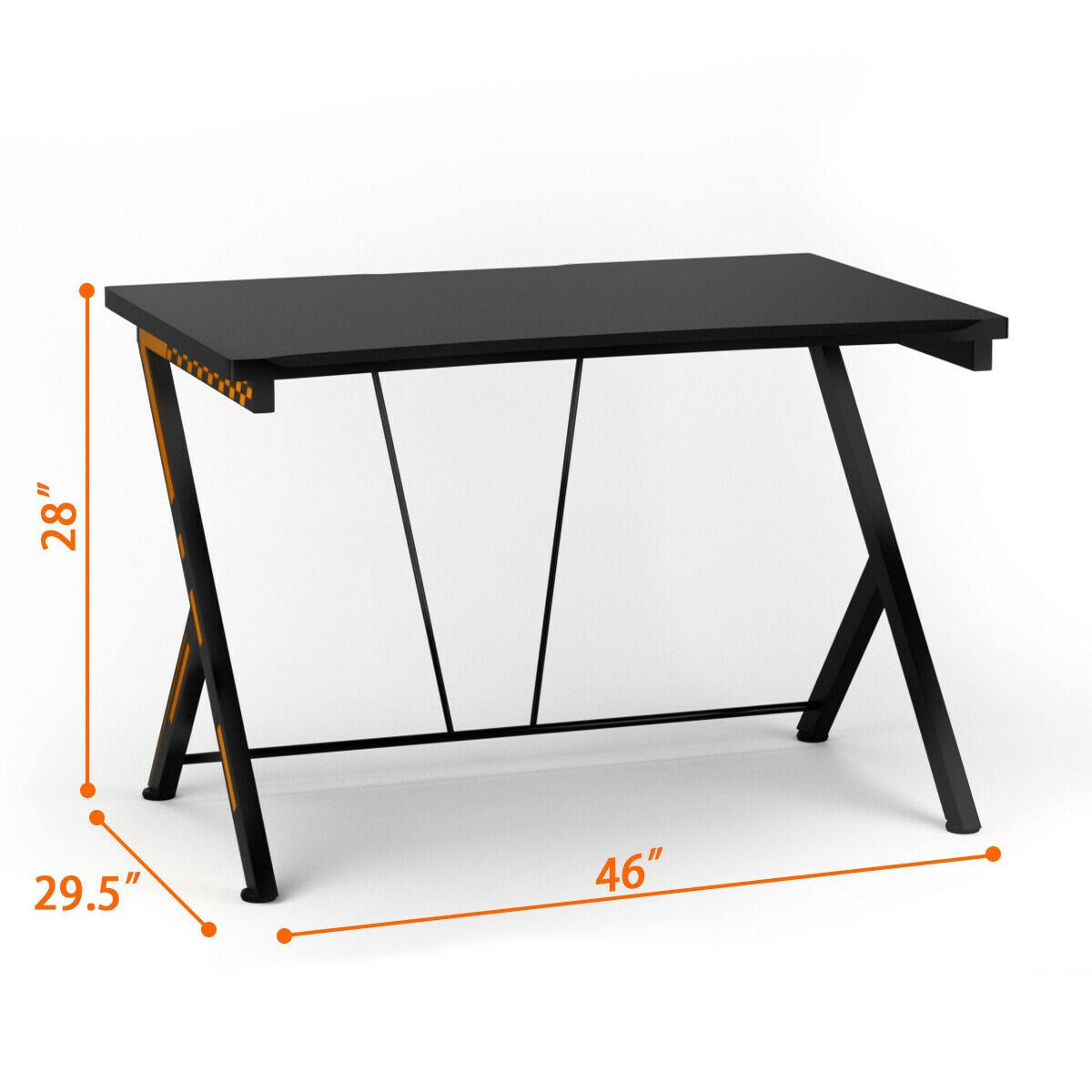 Black Ergonomic Gaming Desk O7302