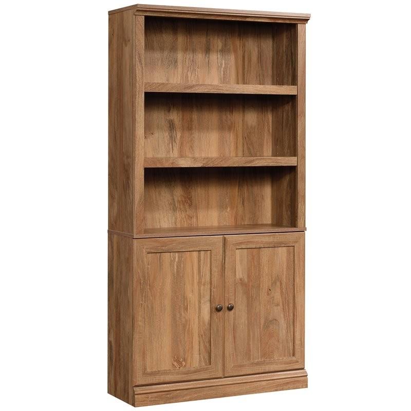 Sindoori Mango Beige 3-Shelf 2-Door Tall Wood Bookcase A6005