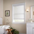 White Cordless Faux Wood Blind A4598
