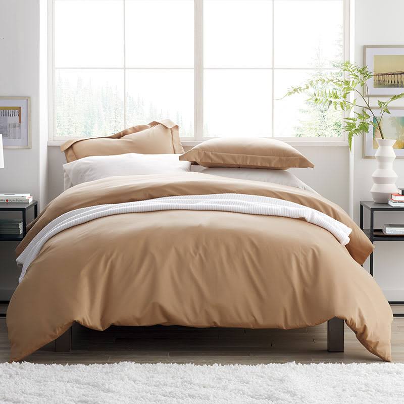 Full Supima Cotton Sateen Fitted Sheet in Silver Gray N413243