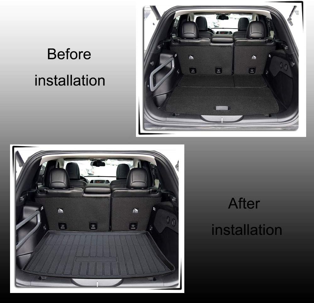 Black Cargo Liner Trunk Mat Floor Mat Tray H4809