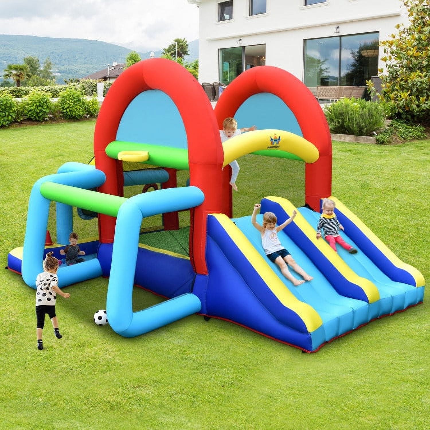 Inflatable Bounce House with Dual Slides R3704
