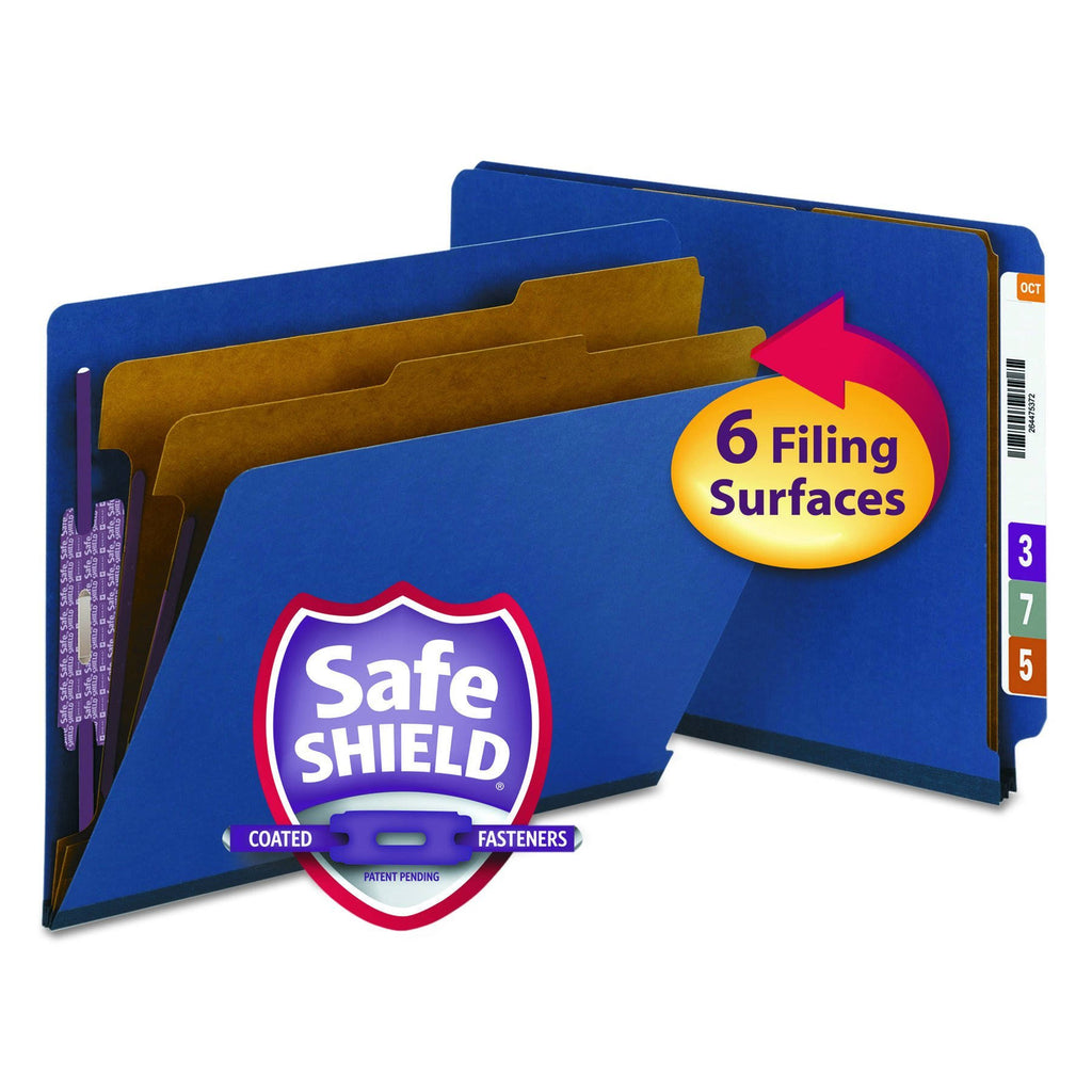 Dark Blue End Tab Pressboard Classification Folders F714499