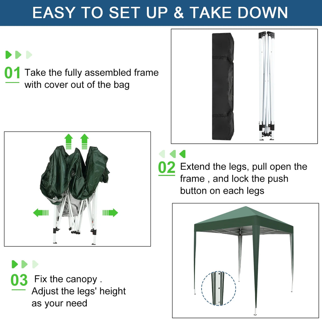 2x2m Waterproof Right-Angle Folding Tent H5195