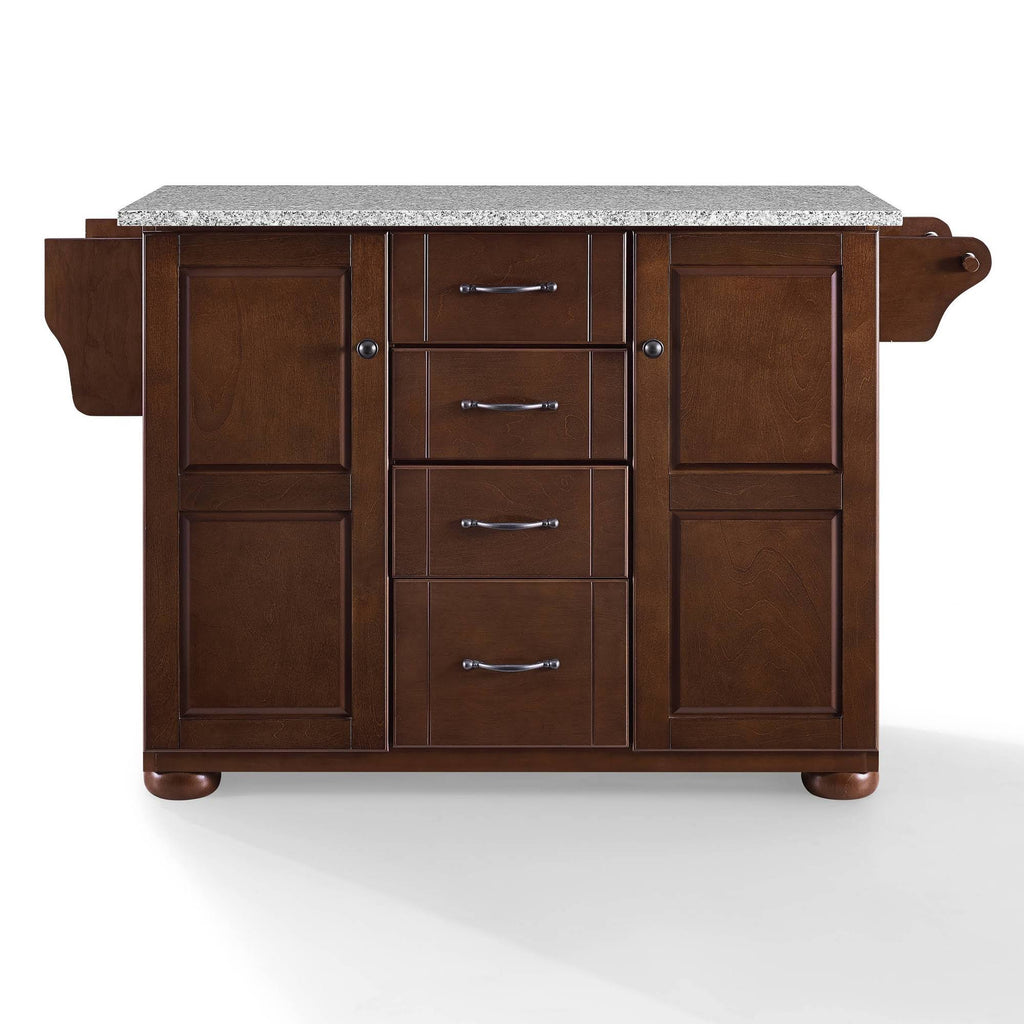 Kitchen Island with Solid Granite Top Mahogany T597