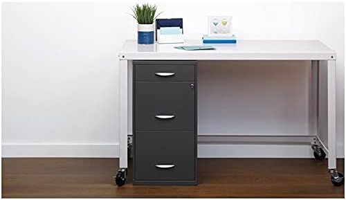 18 inch 3 Drawer Metal File Cabinet Charcoal J421186