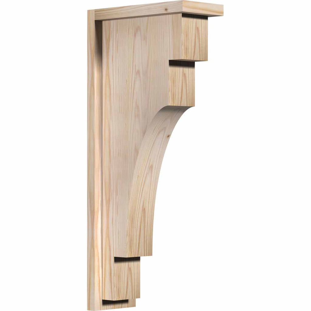 Mediterranean Smooth Corbel with Backplate, Douglas Fir C31911