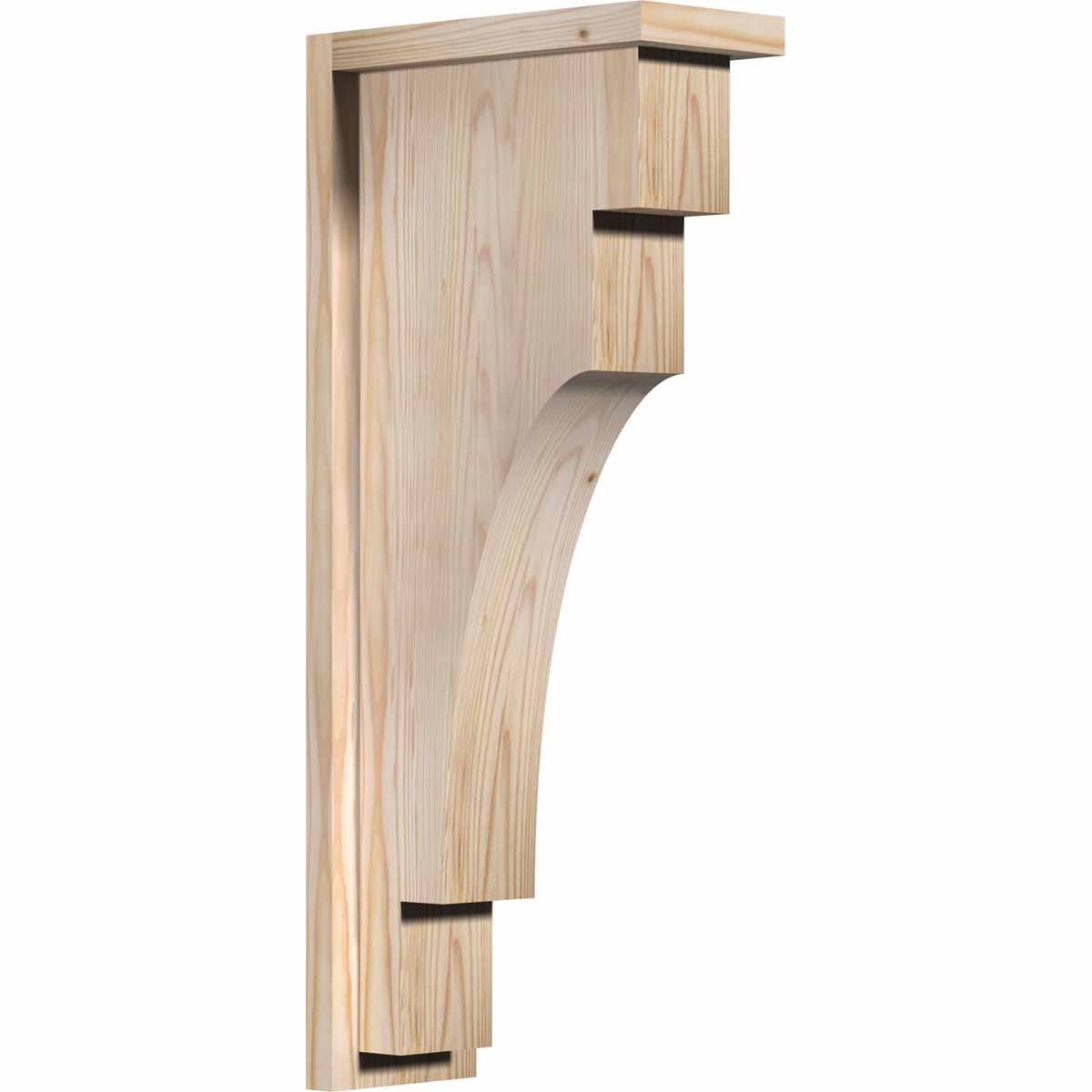 Mediterranean Smooth Corbel with Backplate, Douglas Fir C31911