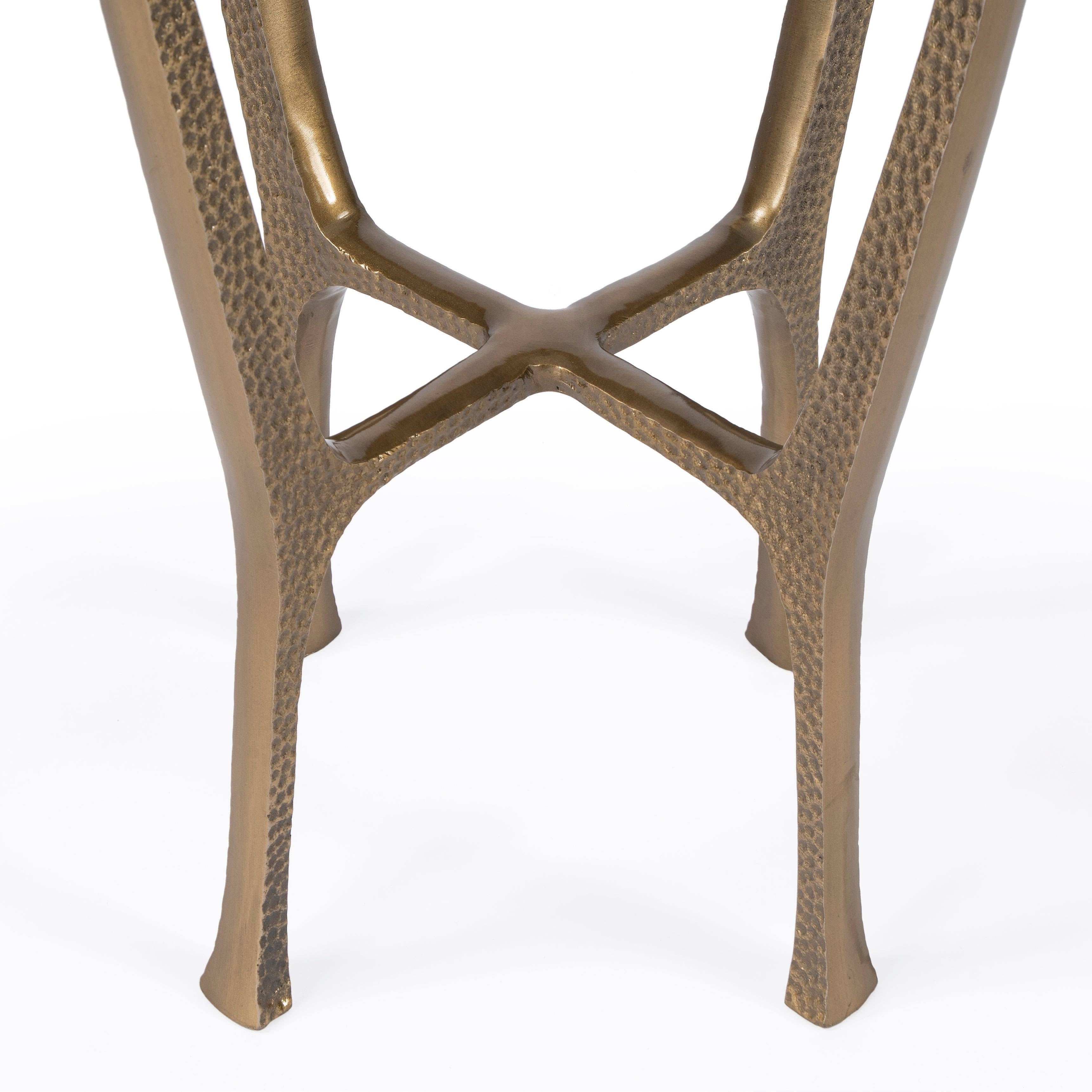 Metal & Stone End Table Z945