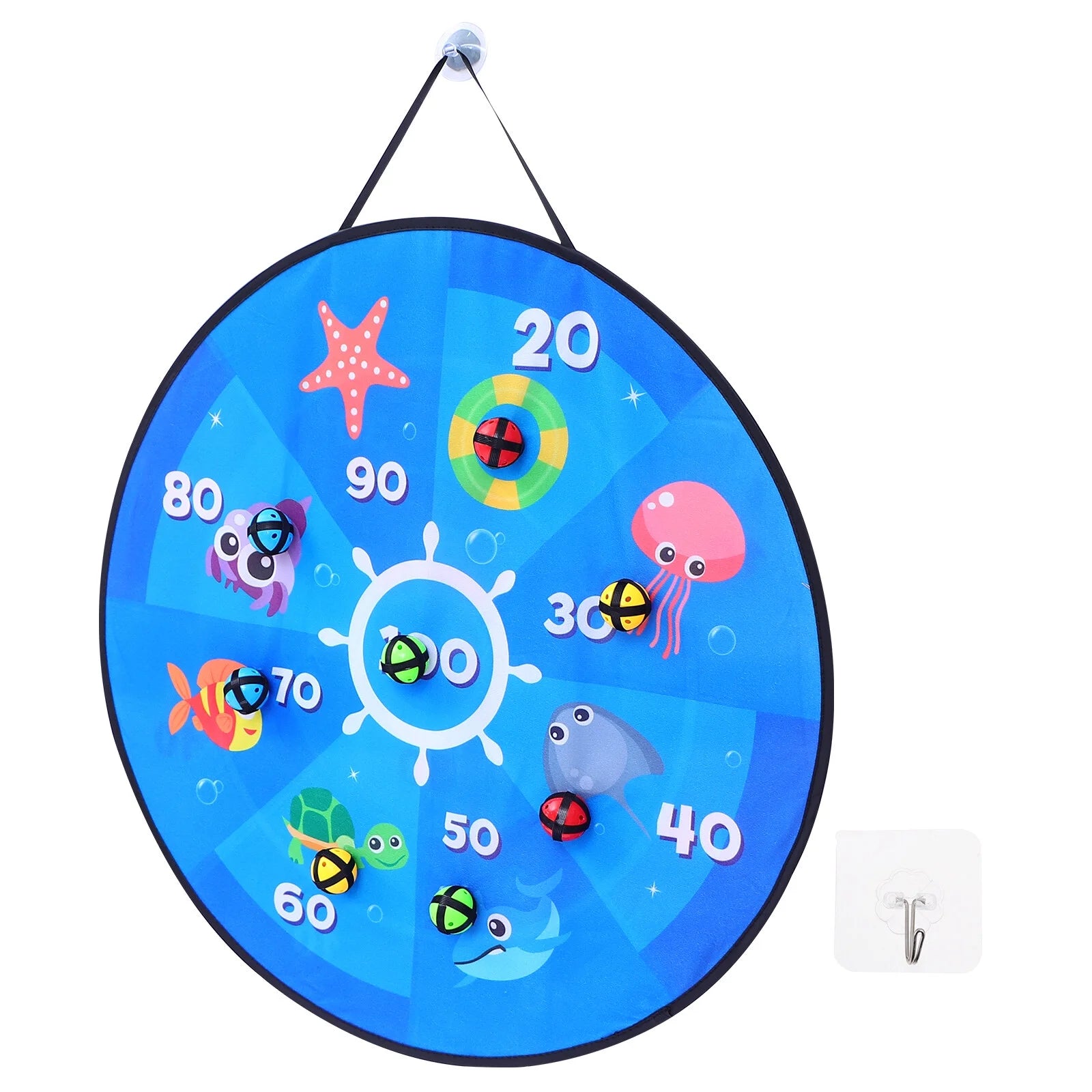 Children Foldable Double-side Target Goo Ball Dart Board E3560