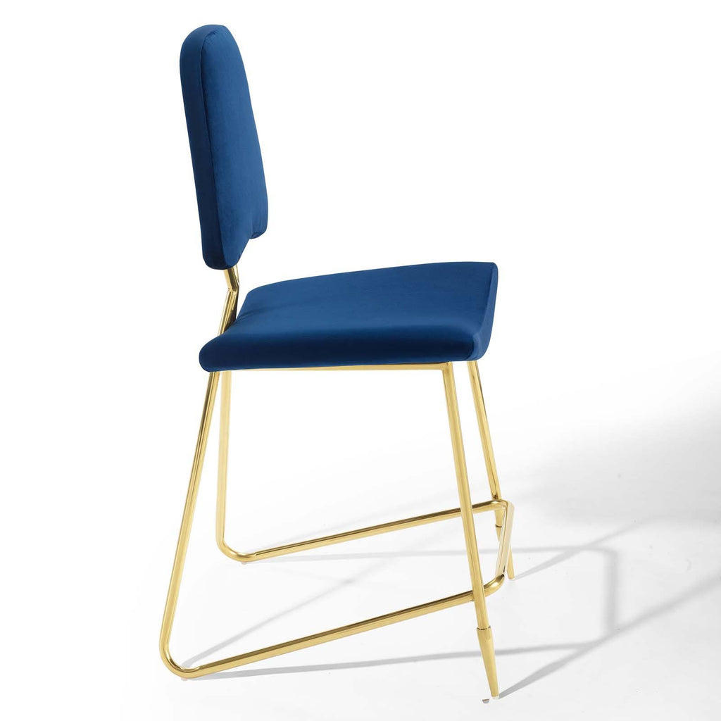 Navy Velvet Counter Stool W113
