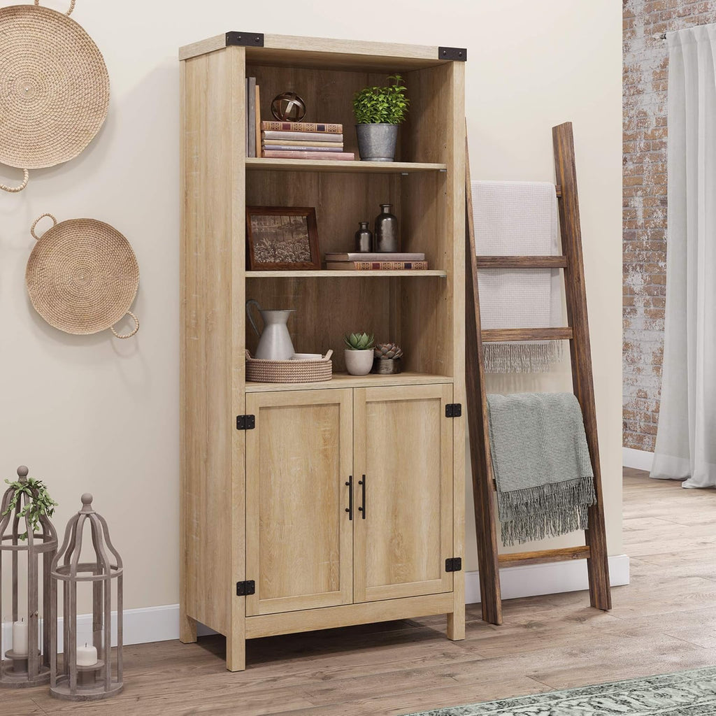 Rustic Farmhouse Library, Orchard Oak Finish H838160