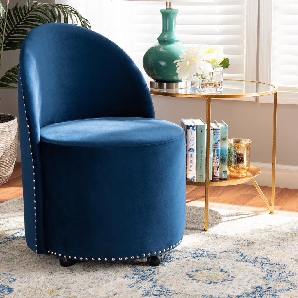 Navy Blue Bucket Chair E472399