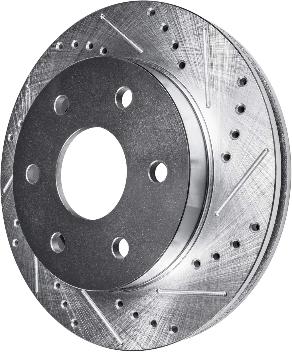 6 Lug Front Drilled Slotted Rotors + Ceramic Brake Pads 4pc Set R417308