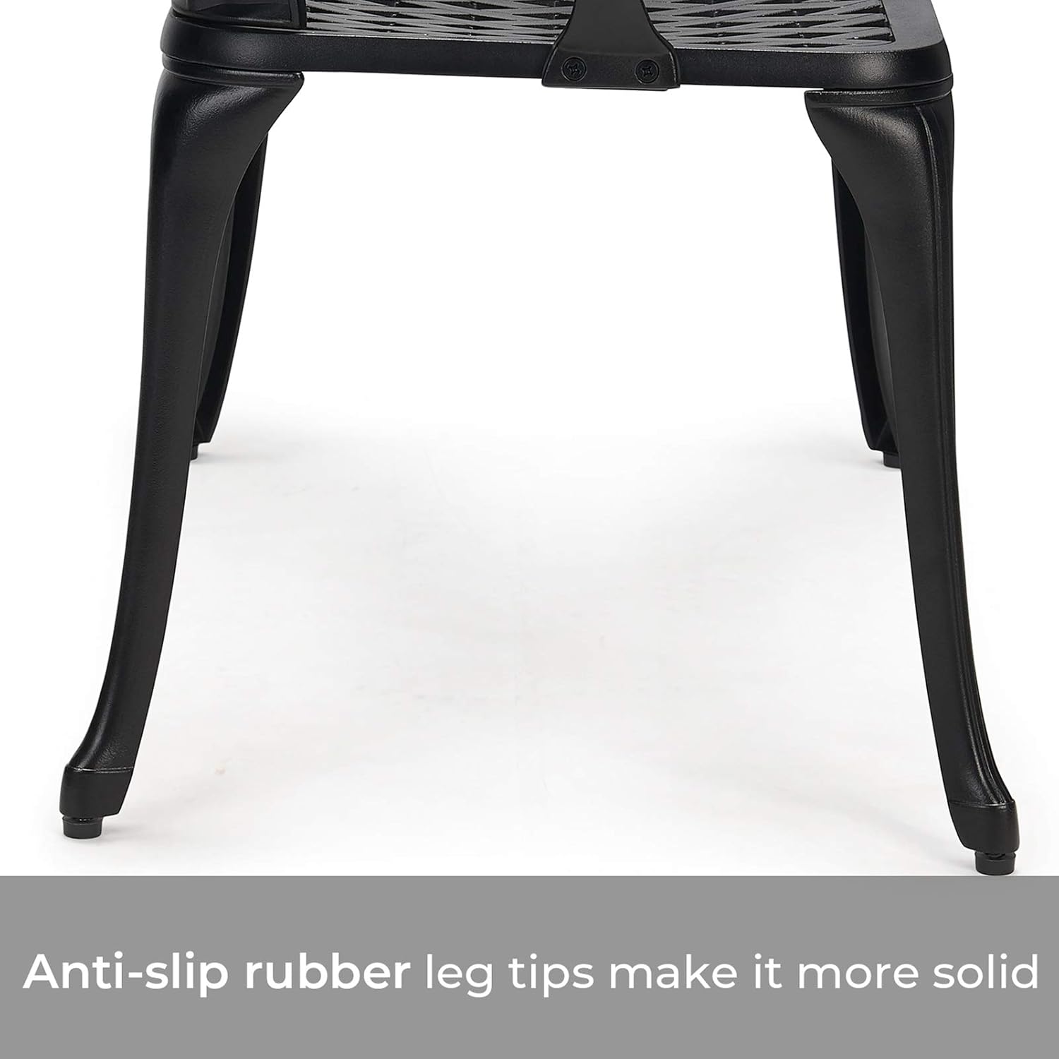 Black Cast Aluminum 2-Person Patio Bench M569