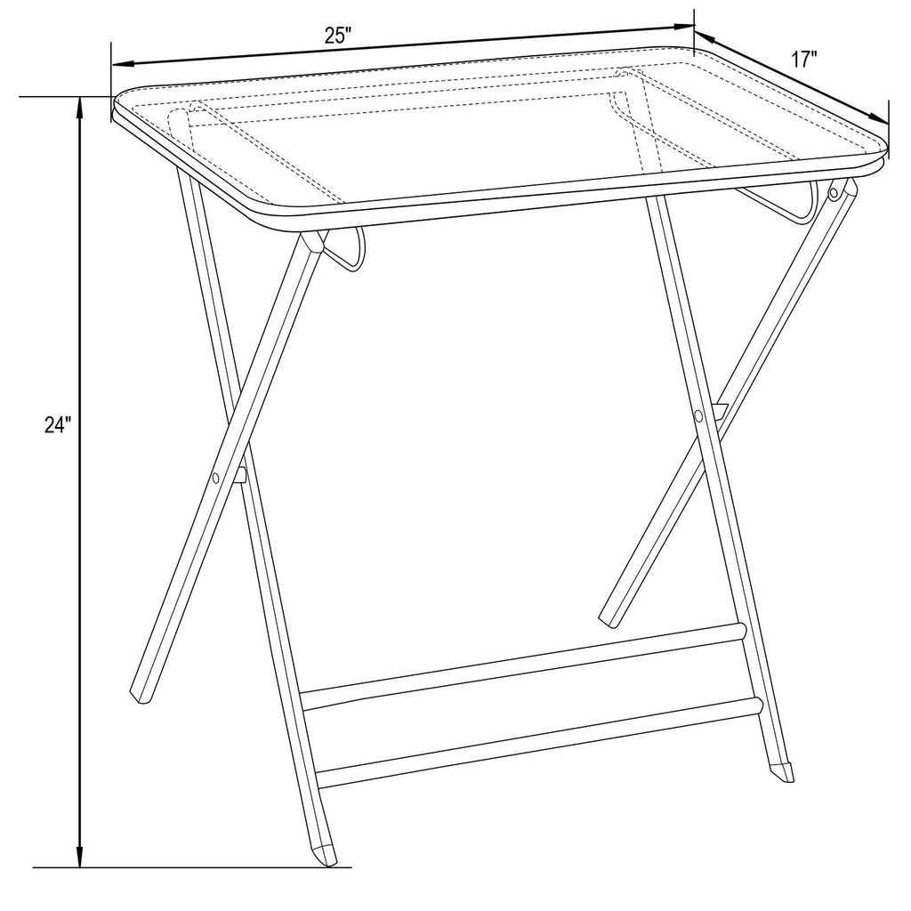 Victorian Blue Foldable End Side Table Tray N647