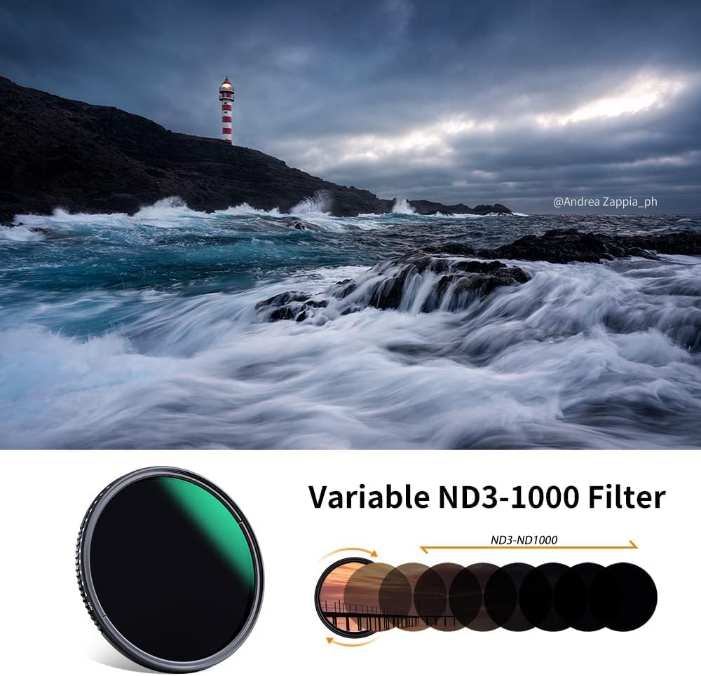 72mm Variable ND Filter ND3-ND1000 Multi-Layer Coatings Optical Glass Pack of 2 V406925