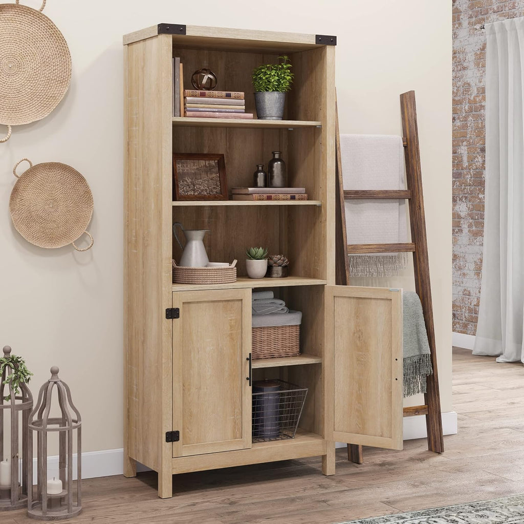 Rustic Farmhouse Library, Orchard Oak Finish H838160