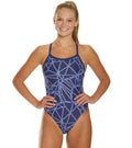 Navy-Neon Blue One Piece Swimsuit H9224