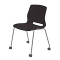 Black Armless Stack Chair with Casters Z24929
