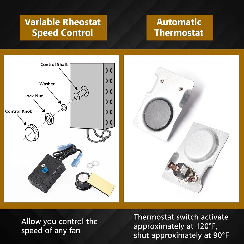 Fireplace Blower Fan Kit for Wood Stove Insert X88019