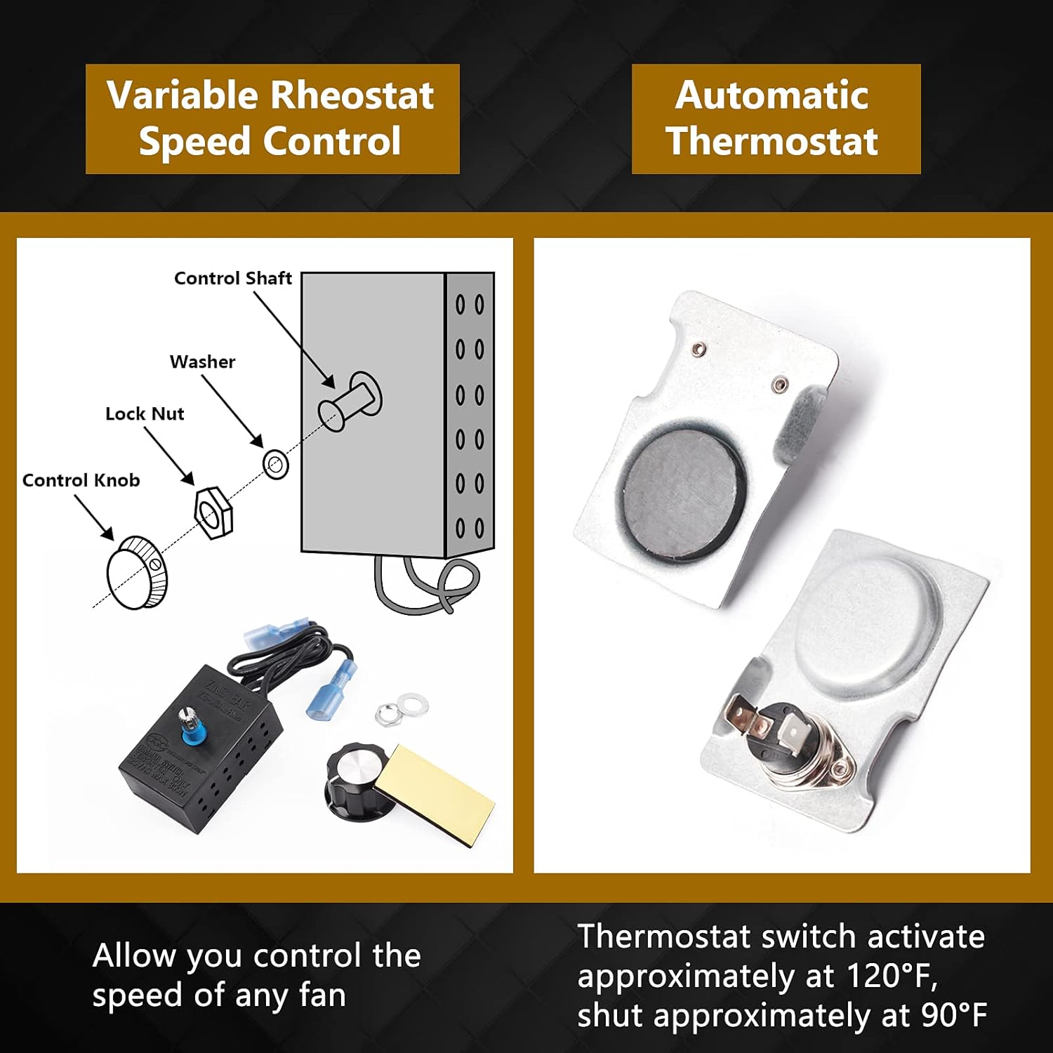Fireplace Blower Fan Kit for Wood Stove Insert X88019