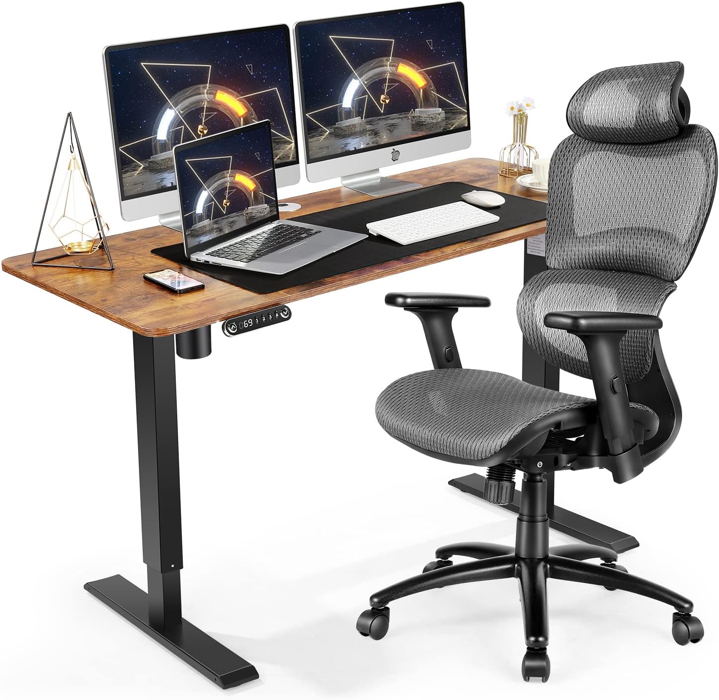 Electric Standing Desk with Oversized Mouse Pad D5502