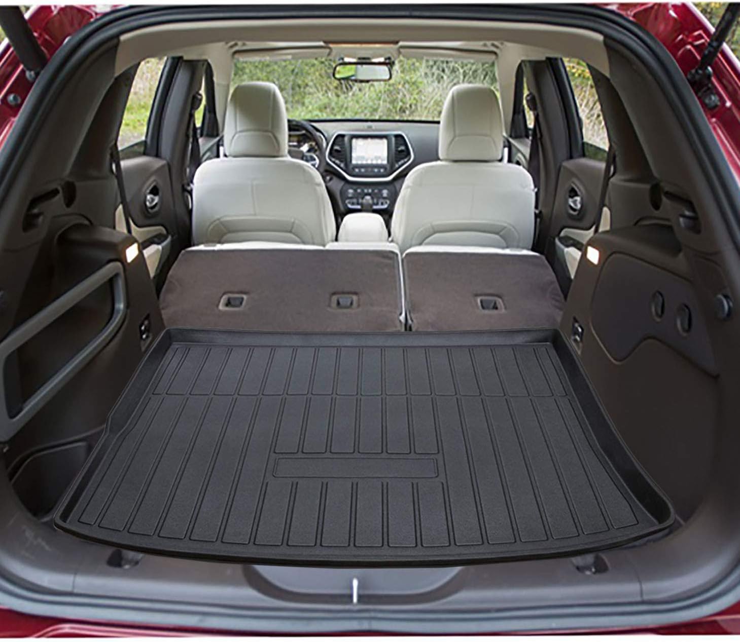 Black Cargo Liner Trunk Mat Floor Mat Tray H4809