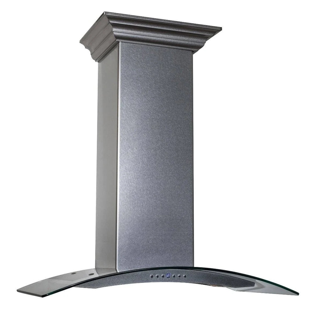 30x22 Wall Mount Range Hood in DuraSnow Stainless Steel & Glass Z11258