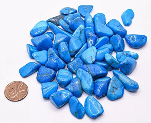 1 lb Blue Howlite Tumbled Stone Crystal P782619
