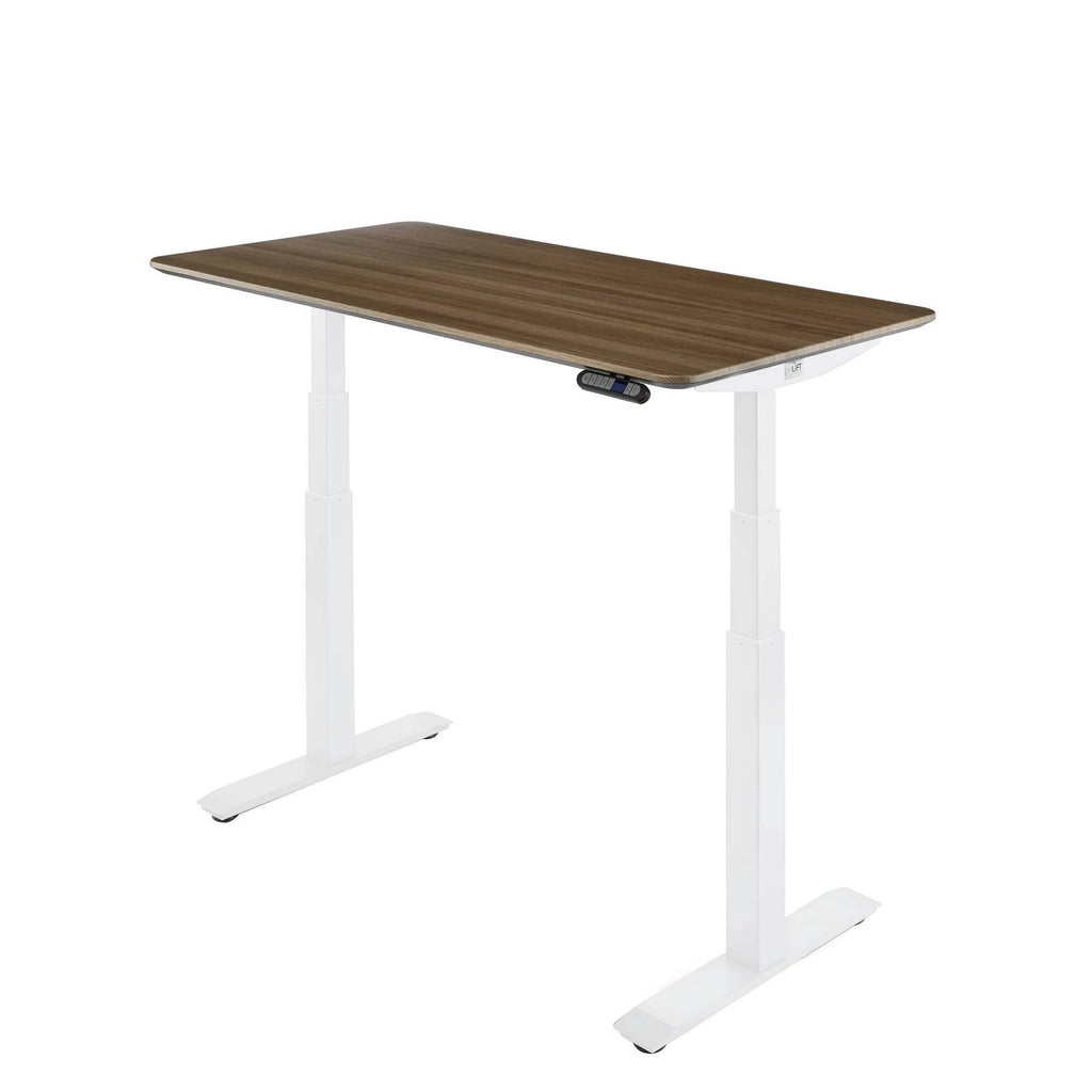 Electric Height Adjustable Standing Desk, Ashwood/White P802